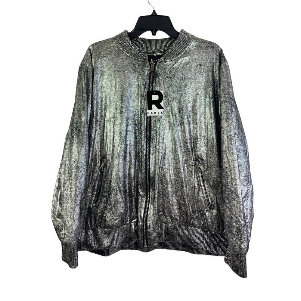 Rebel Women's Silver & Black Jacket - Picture 1 of 5